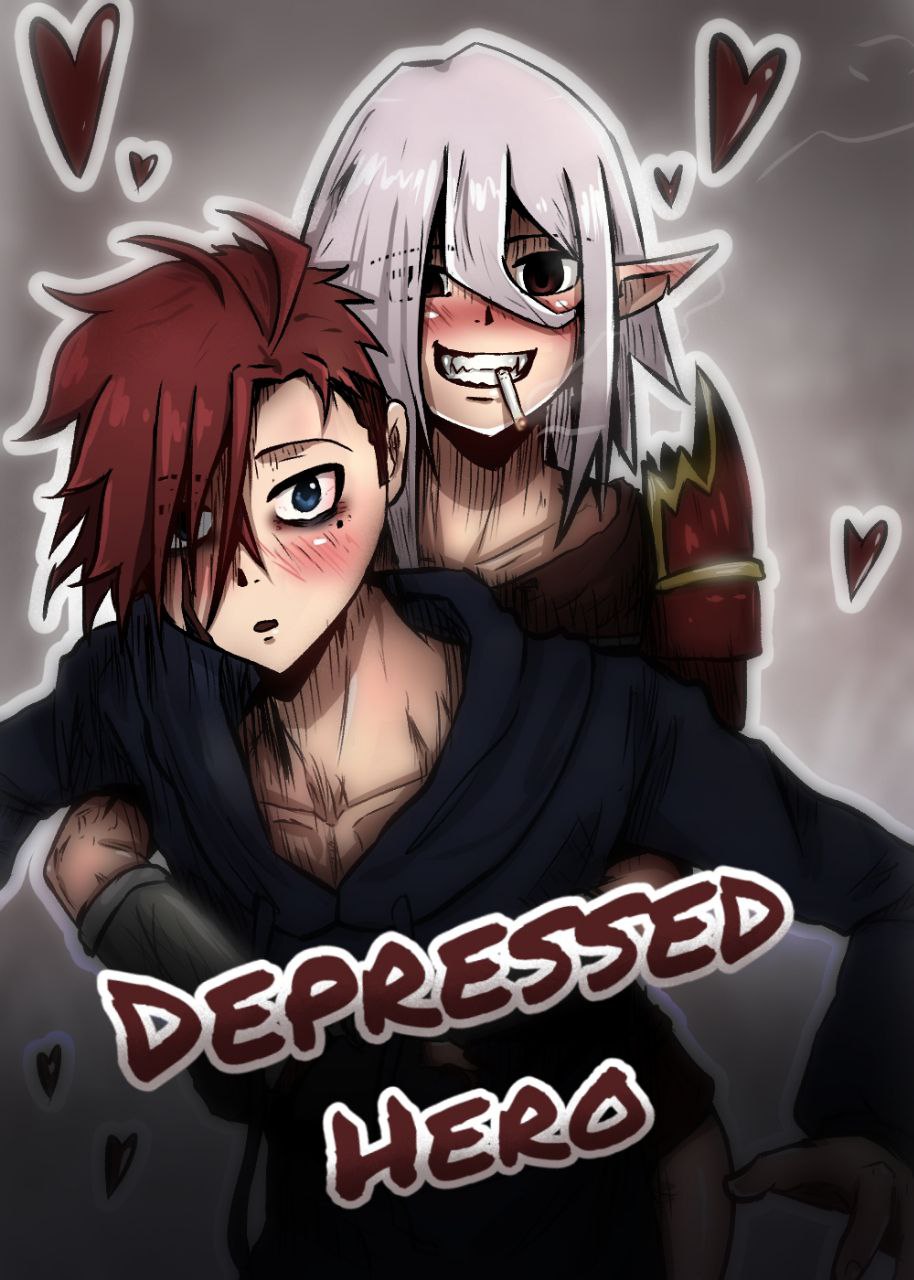 Capa de Depressed Hero Heroi Deprimido