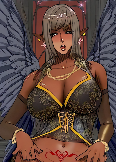 Capa de The Dark Elf Queen and the Slave Orc